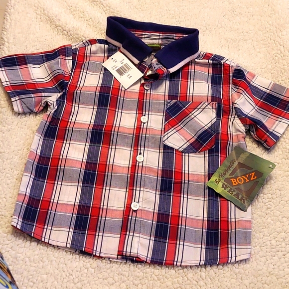 Nannette Boyz wear plaid button down shirt - Picture 1 of 3